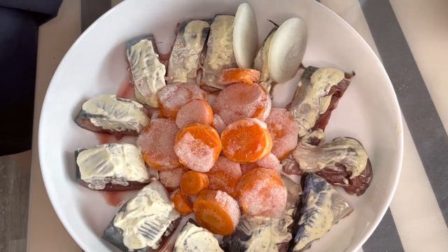 запеченная скумбрия  baked mackerel