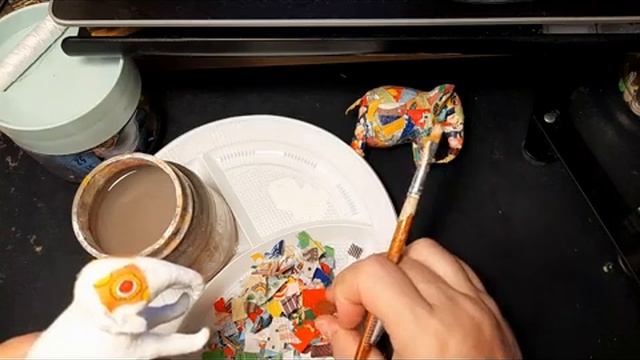 Как можно использовать самые мелкие обрезки. Слоник и текстильная мозаика. ч. 1 смотреть онлайн