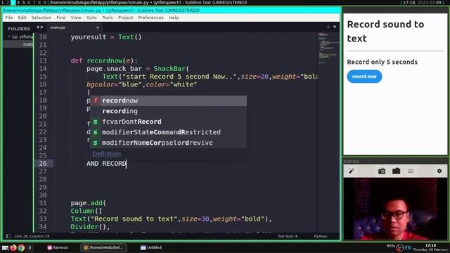 Flet Tutorial - Record Speech To Text смотреть онлайн