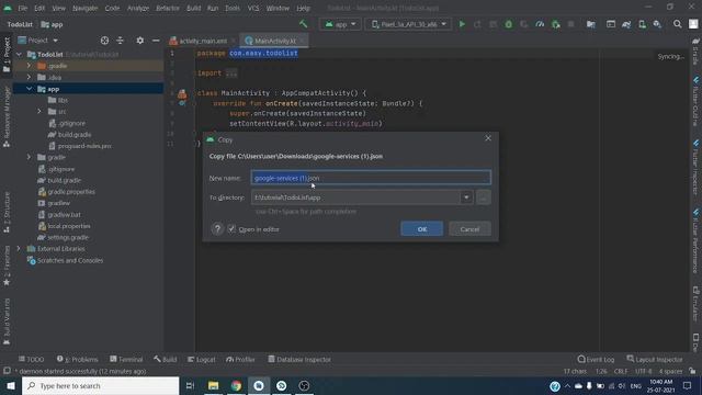 Android Firebase Todo List App - Project Setup & Firebase Integration |#1