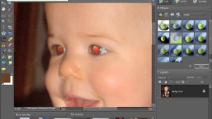 Photoshop Elements 7 Tutorial Video - Red eye removal