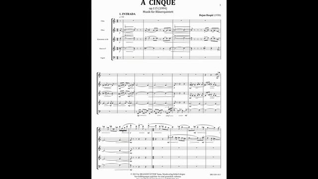 Dejan Despic A CINQUE op.115 Bläserquintett смотреть онлайн