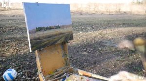 ПИШУ НА ПЛЕНЭРЕ ВЕЧЕРНИЙ ПЕЙЗАЖ. PLEIN AIR PAINTING