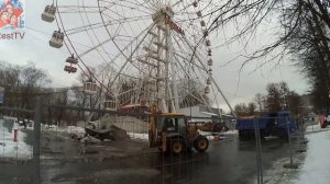 Начался снос колеса обозрения на ВДНХ. Чертово колесо. ВДНХ.