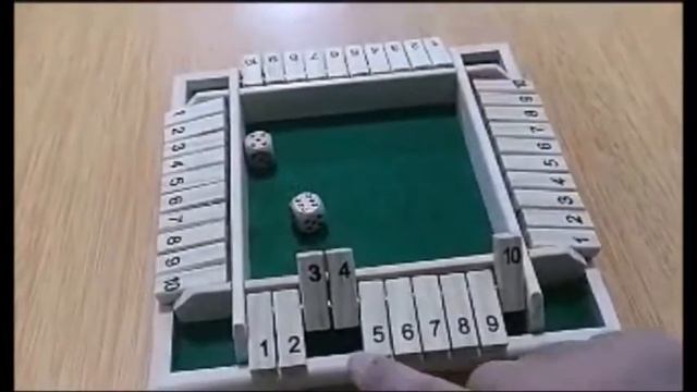 Shut the box for family--4 Sided Flip Block Wooden Board math Game смотреть онлайн