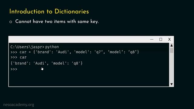 Introduction to Dictionaries in Python