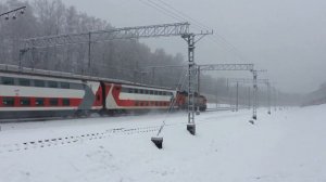 ЭП20-037 с двухэтажным поездом Брянск - Москва!