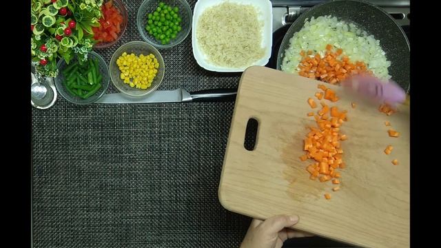 Рис с овощами. Rice with vegetables