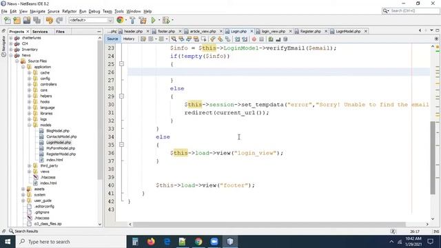29 - Login form part 2 |  CodeIgniter 3 Tutorial