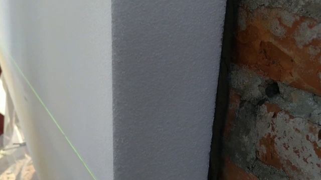 С чего начинается приклейка листов пенопласта, временная стартовая доска, выведение сетки, приклейк