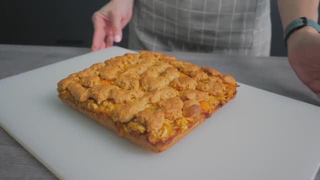 ПЕСОЧНЫЙ ПИРОГ С ТЫКВОЙ И ЯБЛОКАМИ