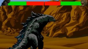 Godzilla vs.  King Kong (animated) Part 2 with healthbars
