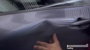 Удаление вмятины без покраски на двери TOYOTA COROLLA