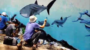 Underwater Mural Painting