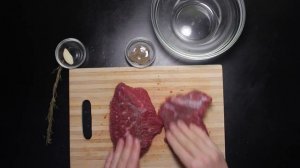 Бифштекс на сковороде