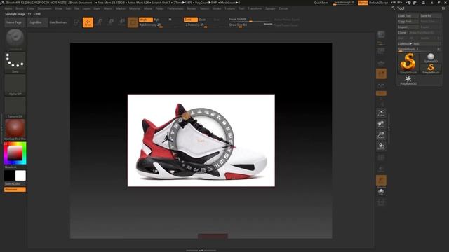 Как добавить референсное изображение в zbrush / How to add a reference image to zbrush