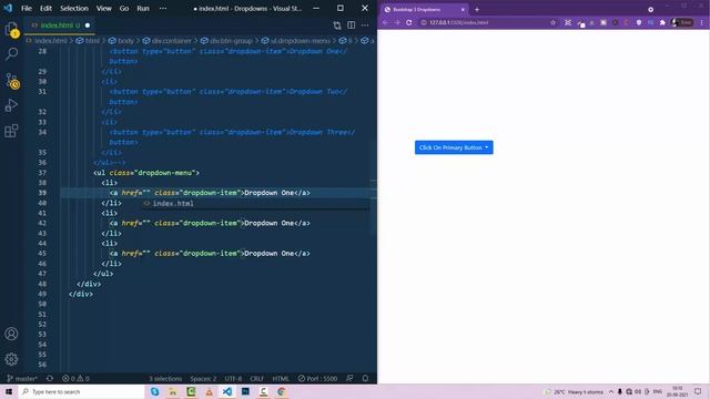 Bootstrap 5 Dropdown Menu Tutorial | How to fix Dropdown [ Not Working to 100% Working ]- Part19 смотреть онлайн