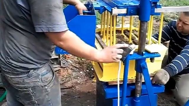 Вибропрессование фактурного теплоблока