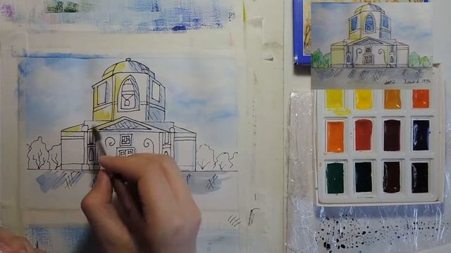 Обзор акварели от фирмы "ГАММА" набор студия|| 2 часть|| смотреть онлайн