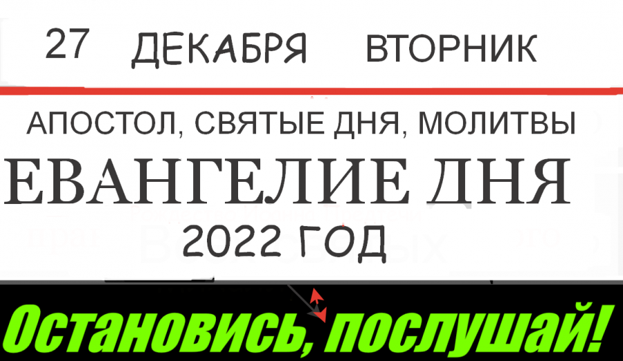 Евангелие дня с толкованием 22 августа