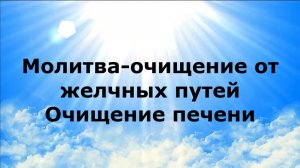 МОЛИТВА-ОЧИЩЕНИЕ ОТ ЖЕЛЧНЫХ ПУТЕЙ. ОЧИЩЕНИЕ ПЕЧЕНИ