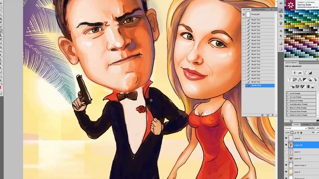 Рисуем шарж смотреть онлайн