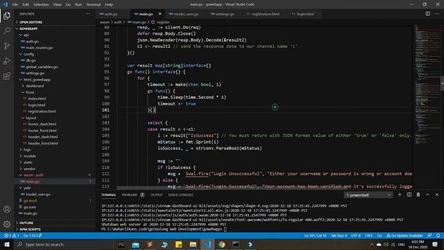 Golang HTTP User Authentication Yabi Series 2 | Golang Web Development | WebAssembly Auth System