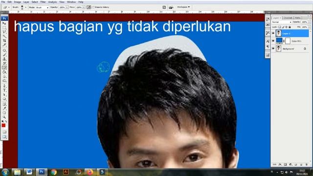 MENGGANTI BACKGROUND FOTO - PHOTOSHOP CS3 смотреть онлайн