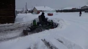 минитрактор из мотоблока уборка снега