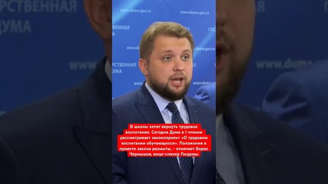 “О трудовом воспитании обучающихся». Положения в проекте закона размыты, - отмечает Борис Чернышов