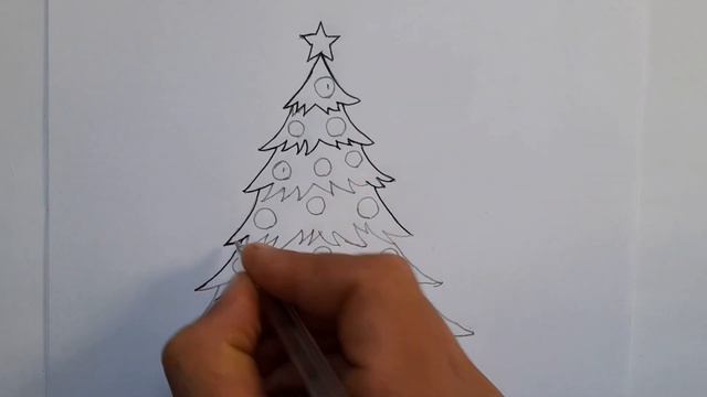Как нарисовать ёлку | How to draw a Christmas tree