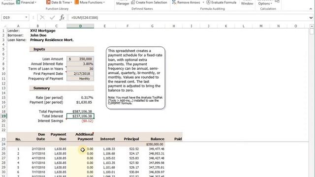 Loan Amortization Calculator Tutorial - Excel Template смотреть онлайн