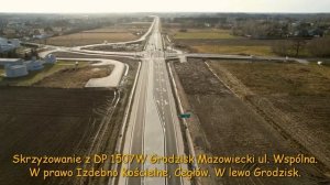 DW 579 Cała Zachodnia Obwodnica Grodziska Mazowieckiego. Dron.