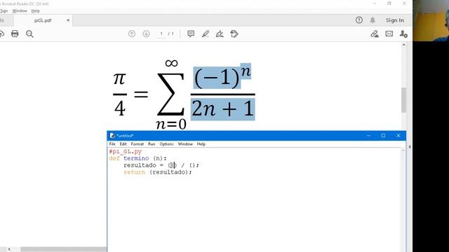 Cálculo de Pi con la serie de Gregory-Leibniz en Pyhton смотреть онлайн