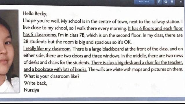An email to a pen-friend about your school and classroom смотреть онлайн