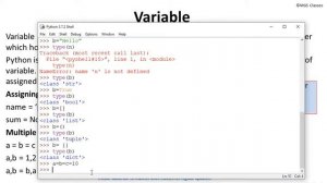 Class #3 : Unit-1 : Chapter-1 : Topic-3 : Python Variables and Assignment for XII-CS