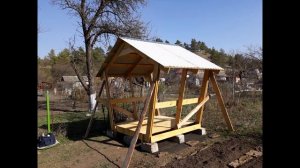 Беседка из дерева, своими руками, бюджетный вариант