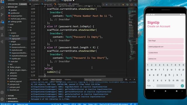 Food App Part 4 App Connecting With Firebase And Firebase Authentication   Flutter In Hindi/Urdu