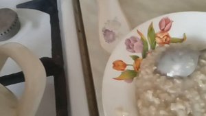 ВИД из окна # Варю кашу из геркулеса с бананом