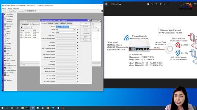 Multi SSID with VLAN and Wireless Controller (MikroTik CAPsMAN)