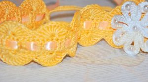 Детская повязка на голову крючком. Подробное описание |DIY - Crochet