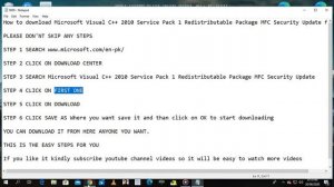 Microsoft Visual C++ 2010 Service Pack 1 Redistributable Package MFC Security Update