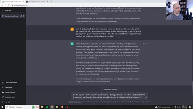 Write a Novel w/ ChatGPT - 01 - Main Character, Setting, Theme - Cornelia Valerii - ASCENSION смотреть онлайн