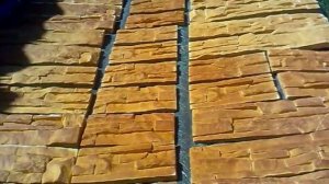 Покраска гипсовой Плитки - Железным купоросом  !!!