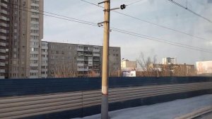 Екатеринбург из окна поезда. Прибытие на станцию Екатеринбург-Пассажирский.