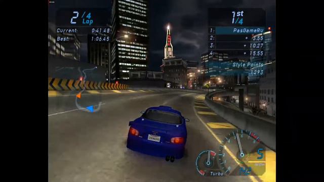 NFS Underground - Гонка 60 - Circuit - Stadium Reverse (без комментариев) смотреть онлайн