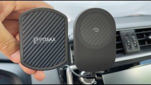 Автомобильный держатель с БЗУ Pitaka MagEZ Pro 2 0, Чехол Pitaka MagEZ 3 для iPhone 14 Pro Max, кев