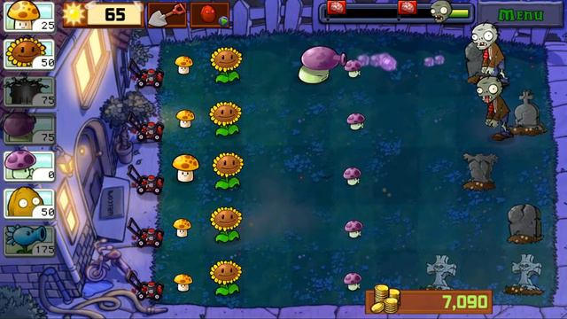 ЗОМБИ ПРОТИВ РАСТЕНИЙ - PLANTS VS ZOMBIE. ЧАСТЬ 3. НОЧЬ.