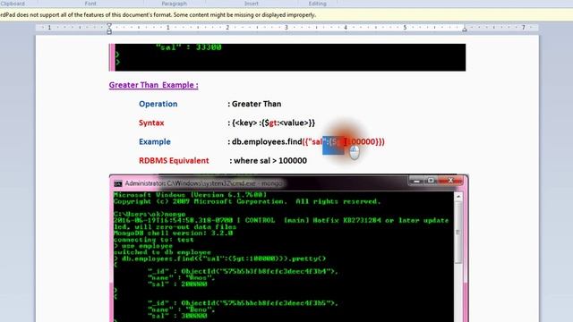 MONGODB FIND $GT GREATERTHAN DEMO смотреть онлайн
