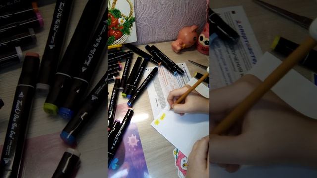 распаковка маркеров с валбериса 48 штук смотреть онлайн